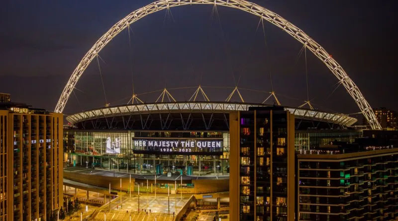 Wembley marks Queen Elizabeth's Passing