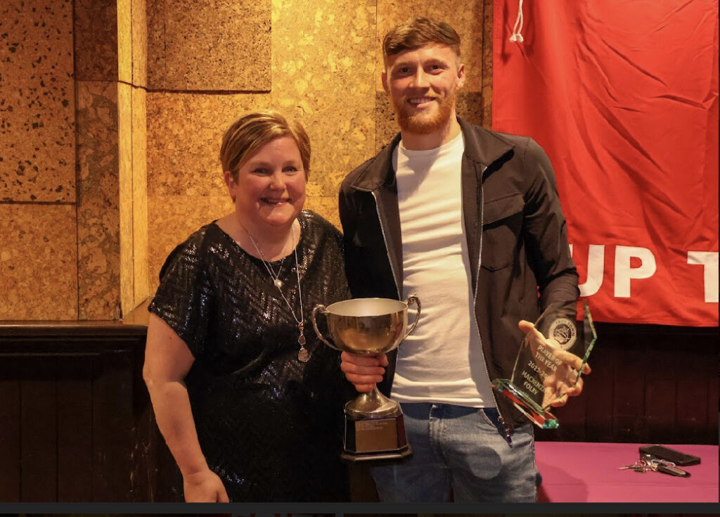 Kay Deveney with Player of the Year, Mackenzie Foley